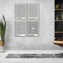 Ver imagem 1 de Quadro Decorativo Torneios de Grand Slam em 4 Telas com Moldura Filete