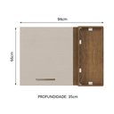 Ver imagem 3 de Armário Aéreo de Canto 1 Porta Rustic/crema Agata Madesa