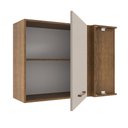 Ver imagem 5 de Armário Aéreo de Canto 1 Porta Rustic/crema Agata Madesa