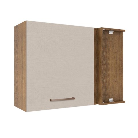 Armário Aéreo de Canto 1 Porta Rustic/crema Agata Madesa