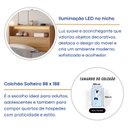Ver imagem 7 de Cabeceira de Solteiro com Nicho e LED MDF Aurora Yescasa