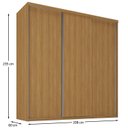 Ver imagem 3 de Guarda-Roupa Casal MDF BP com 3 Portas e 4 Gavetas Liege Marrom/Nogueira
