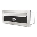 Ver imagem 1 de Caixa de Correio Inox Polido Revista Jornal Brilhante Espelhada com Tarja Marrom