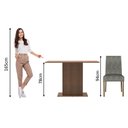 Ver imagem 4 de Conjunto Sala de Jantar Mesa Tampo de Madeira 2 Cadeiras Rustic/silver Manu Madesa