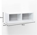 Ver imagem 3 de Nicho Retangular Duplo (Selo Fsc) 60 x 20 cm Branco com Suportes Embutidos e Kit para Fixação