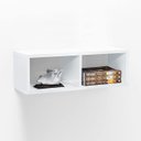 Ver imagem 2 de Nicho Retangular Duplo (Selo Fsc) 60 x 20 cm Branco com Suportes Embutidos e Kit para Fixação