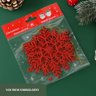 Flocos de Neve Vermelho 10 Pendentes Grande C/ Glitter Decoração Enfeite Árvore Natal - 10