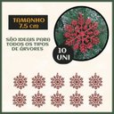 Ver imagem 6 de Flocos de Neve Vermelho 10 Pendentes Grande com Glitter Decoração Enfeite Árvore Natal
