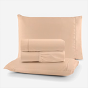 Ver imagem 1 de Roupa de Cama Lençol Queen Completo 400 Fios Percal 4 Peças Ponto Palito Anti-pilling com Toque 100%