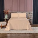 Ver imagem 3 de Roupa de Cama Lençol Queen Completo 400 Fios Percal 4 Peças Ponto Palito Anti-pilling com Toque 100%