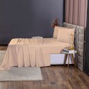 Ver imagem 4 de Roupa de Cama Lençol Queen Completo 400 Fios Percal 4 Peças Ponto Palito Anti-pilling com Toque 100%