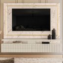 Ver imagem 4 de Home Theater Helena para TV 75 Polegadas Suspenso Ripado MDP Off White Calacata LED Casah