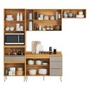 Ver imagem 7 de Cozinha Completa Modulada 4 Peças 9 Portas Plena Amarelo/Cinamon/Nude Prime