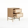 Mesa de Cabeceira Square 2 Gavetas 60 Cm X 43 Cm X 40 Cm Tauari - Telinha Rattan - 2