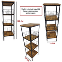 Ver imagem 2 de Fruteira artesanal 3 andares ferro madeira porta filtro