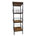 Ver imagem 3 de Fruteira artesanal 3 andares ferro madeira porta filtro