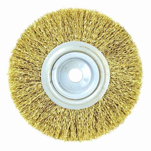 Escova Circular de Aço Latonado Ondulado – 6 X 1/2