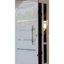 Ver imagem 3 de Portas de Alumínio Lambril Seteira 2,20 X 1,20 com Frisos e Puxadores e Kit Fechadura Direita Cor Br