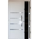 Ver imagem 2 de Portas de Alumínio Lambril Seteira 2,20 X 1,20 com Frisos e Puxadores e Kit Fechadura Direita Cor Br