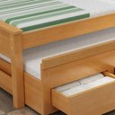Ver imagem 5 de Cama Solteiro com Auxiliar 188x88cm 3 Gavetas Virena Mel B11 - Mpozenato
