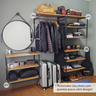 Guarda Roupa Solteiro Closet De Parede Aberto Modulado - 6