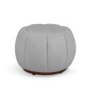 Ver imagem 1 de Puff Decorativo Orgânico Fixo Nuvem Veludo Cinza Claro - Loja Sheep