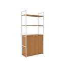 Ver imagem 5 de Conjunto 3 Estantes de Livros Industrial em Aço com 6 Portas 216cm x 151cm