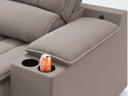 Ver imagem 7 de Sofá com Porta Copos Carregador USB Ret Rec Murano 2,50m Velosuede Bege - NETSOFAS