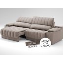 Ver imagem 6 de Sofá com Porta Copos Carregador USB Ret Rec Murano 2,50m Velosuede Bege - NETSOFAS