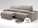 Ver imagem 6 de Sofá com Porta Copos Carregador USB Ret Rec Murano 2,50m Velosuede Bege - NETSOFAS