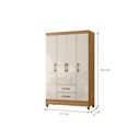 Ver imagem 4 de Conjunto Guarda Roupa e Comoda Flin Freijo Off White