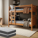 Ver imagem 1 de Beliche Adulto ou Infantil com 02 Colchões D33 Escada Segura e Grade de Proteção Completa, Super Res