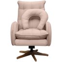 Ver imagem 4 de Kit Poltrona de Amamentação Base Giratória Balanço e Puff Angra Veludo - Sofa Store:Veludo Rosê Gold
