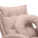 Ver imagem 7 de Kit Poltrona de Amamentação Base Giratória Balanço e Puff Angra Veludo - Sofa Store:Veludo Rosê Gold