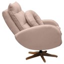 Ver imagem 5 de Kit Poltrona de Amamentação Base Giratória Balanço e Puff Angra Veludo - Sofa Store:Veludo Rosê Gold