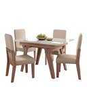 Ver imagem 2 de CONJUNTO SALA DE JANTAR DUBAI 1,10 COM 4 CADEIRAS AMEND 74B