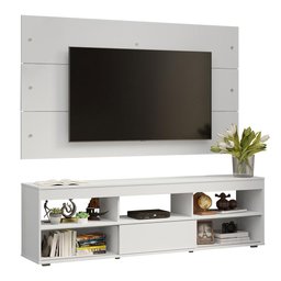 Rack com Painel para Tv até 65 Polegadas Branco Orlando Madesa - 2