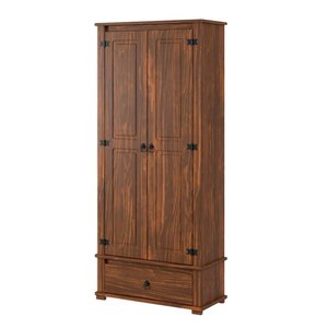 Sapateira 2 Portas 1 Gaveta Madeira Maciça Rústico Imbuia