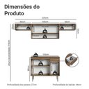 Ver imagem 3 de Armário de Cozinha Completa 225cm Rustic/cinza Emilly Madesa 01 Rustic/cinza