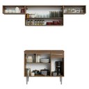 Ver imagem 5 de Armário de Cozinha Completa 225cm Rustic/cinza Emilly Madesa 01 Rustic/cinza