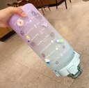 Ver imagem 4 de Garrafa Squeze Motivacional Tripla Bpa Free Enfeites Adesivo: Verde/lilas