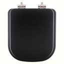 Ver imagem 1 de Assento Sanitário Poliéster Soft Close Axis Ébano Fosco (Preto Fosco) para vaso Deca