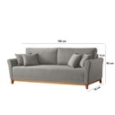 Ver imagem 6 de Sofá Brasil 3 Lugares Fixo 160cm Cinza Linho Meu Sofá Online