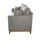 Ver imagem 3 de Sofá Brasil 3 Lugares Fixo 160cm Cinza Linho Meu Sofá Online