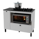 Ver imagem 5 de Balcão de Cozinha BL3316 para Cooktop 5 Bocas 99cm 2 Portas Branco/Lunar
