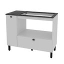Ver imagem 2 de Balcão de Cozinha BL3316 para Cooktop 5 Bocas 99cm 2 Portas Branco/Lunar