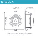 Ver imagem 4 de Spot Embutir Easy Par30 Evo Quadrado 12w 4000k 1000lm-stella