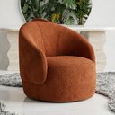 Ver imagem 1 de Poltrona Decorativa Orgânica Saara Sala de Estar Living Luxo Bouclê Terracota - Abmaza