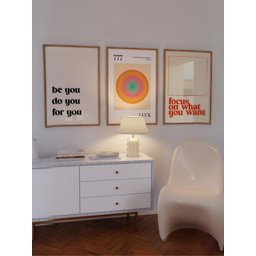 Kit 3 Quadros Decorativos Luck 777 Moderno - Moldura Preta - 1