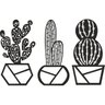 Kit Com 3 Quadrinhos Cactos Decorativos Decoração Quarto - 4